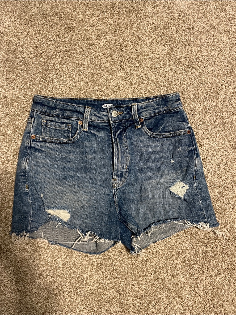 Old Navy Distressed Denim Cutoff Shorts in Blue